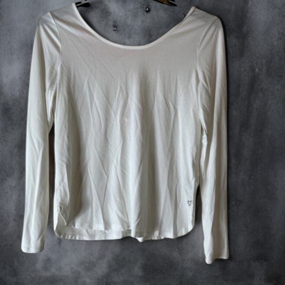 BETSEY JOHNSON Women's‎ Bisque Workout Active Long Sleeve Top  Large
